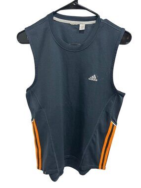 Adidas Mens Navy Clima365 Sleeveless Athletic Tank Top Size M Gorpcore Sporty